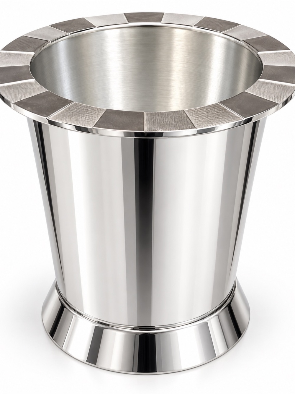 Christofle Silver Plated Champagne Cooler with Fluted Rim